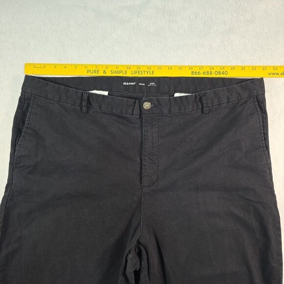 Old Navy Slim Built in Flex Pants Men's Size 46x30 Athletic Taper Black - Picture 5 of 9